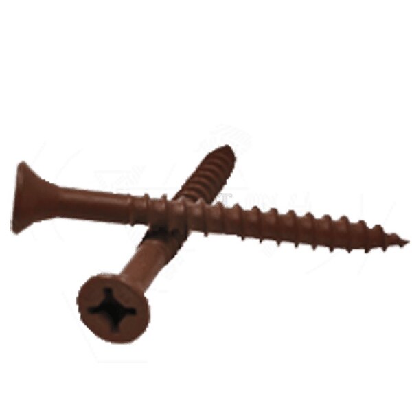 Newport Fasteners Deck Screw, #9 x 2-1/2 in, Steel, Flat Head, Combination Phillips/Slotted Drive, 25 PK 703638-25 - main